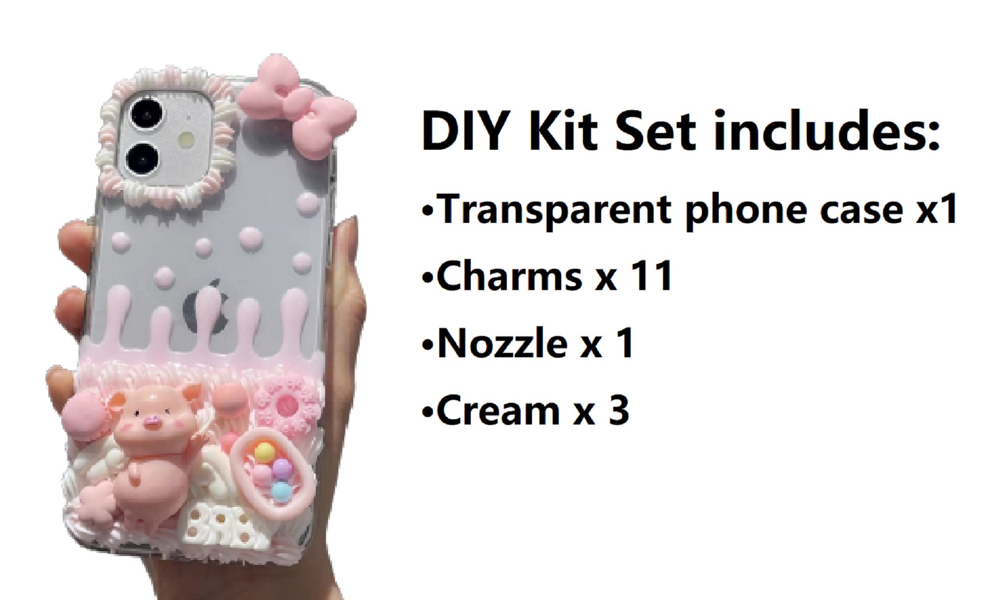 DIY Decoden Phone Case Craft Kit, DIY Craft Kit, Gifts