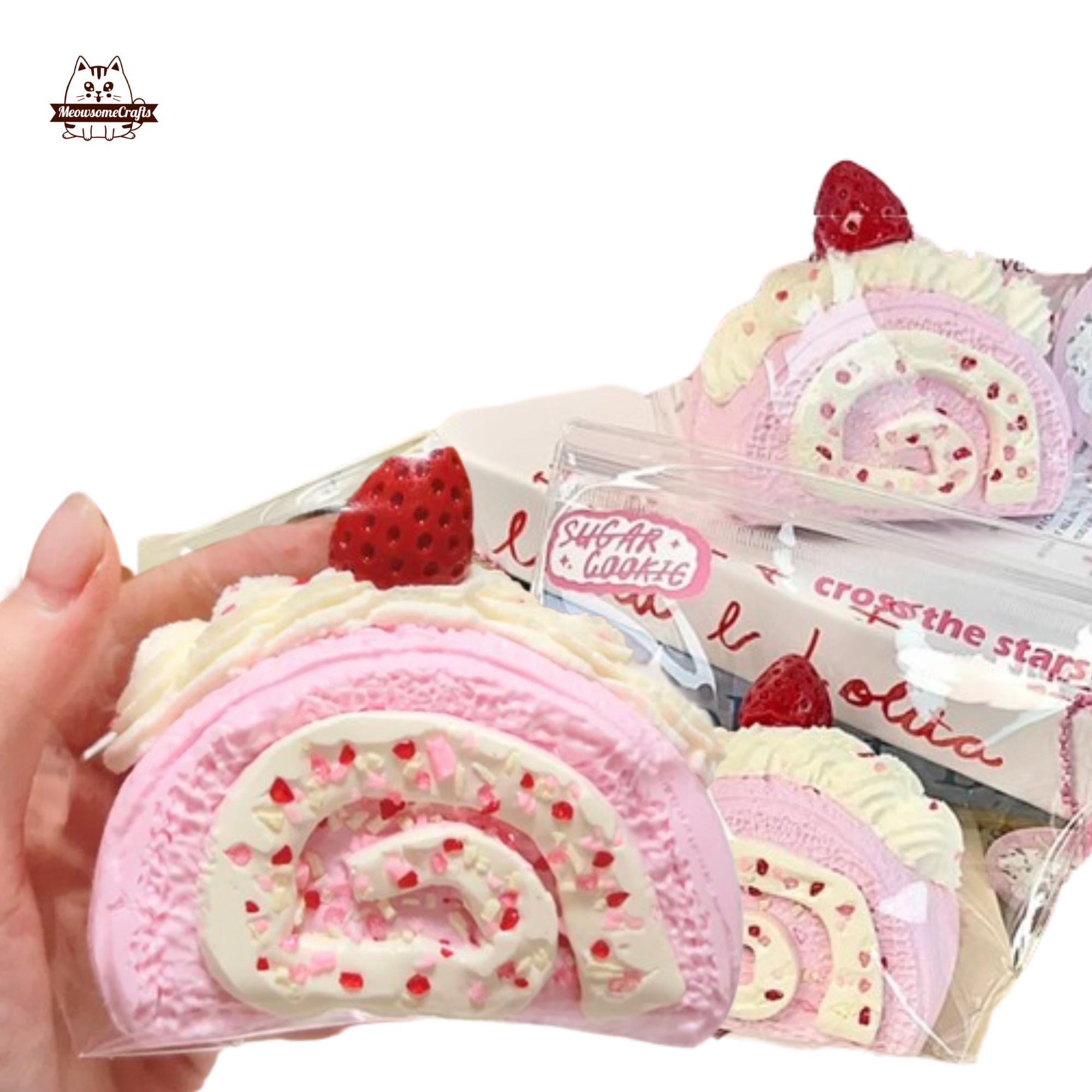 Handmade Strawberry Cake Taba Squishy Squeezable Stress Relief