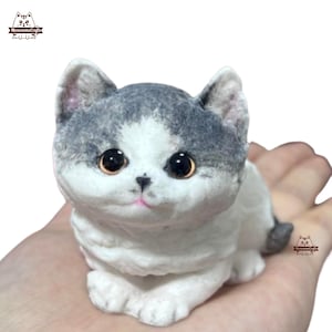 Handmade Soft Furry Kitten Cats Squishy Squeezable Anxiety Stress Relieve Sensory Taba Fidget Toys
