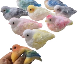 Pelzigen Vogel Squishy Squeezable Stress Relief Sensorische Fidget Spielzeug