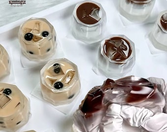 Bubble Tea Latte Affogato Drink Squishy Squeezable Stress Relief Sensory Fidget Toy