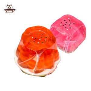 Cute Taba Squishy Watermelon Jelly Pudding Food Squeezable Stress Relief Sensory Fidget Toys