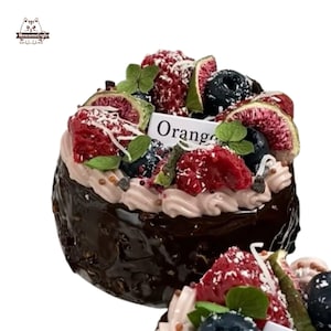 Chocolate Fruits Cake Food Squishy Squeezable Stress Relief Sensory Fidget Toy