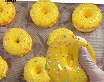 Kawaii Donut Food Squishy Squeezable Stress Relief Sensory Fidget Toy