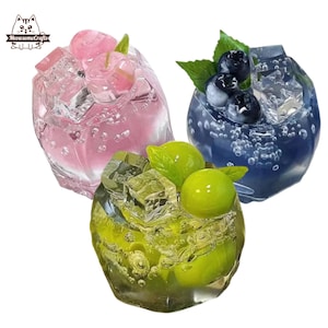 Squishy jouet fait main, myrtille, raisin, pêche, soda, boisson tabac, jouets anti-stress
