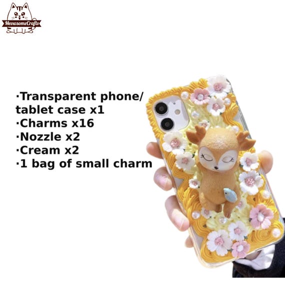 Kit DIY Coque Téléphone Kawaii Vache Mouton Perles - Décorations Mignonnes Et Créatives