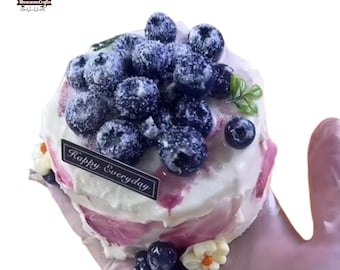 ブルーベリーフレンチトーストのタバスクイーズおもちゃ、かわいい