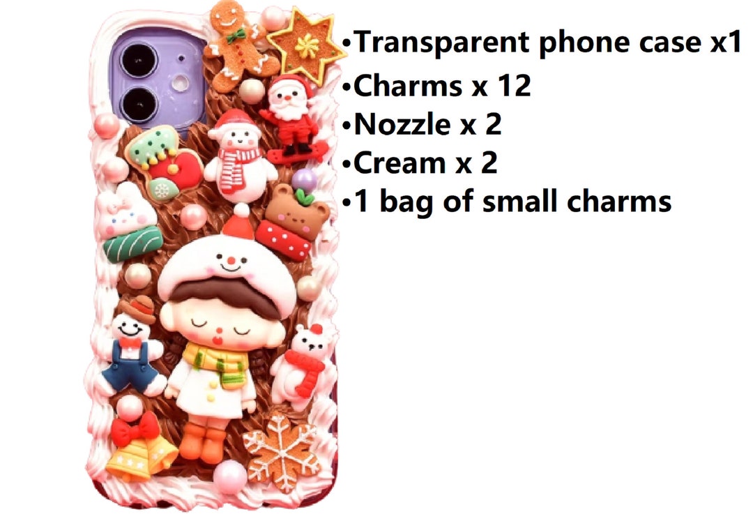 Decoden Phone Case DIY Kit Bunny Rabbit Bow Cookies Cream Charm DIY Kits  Gift