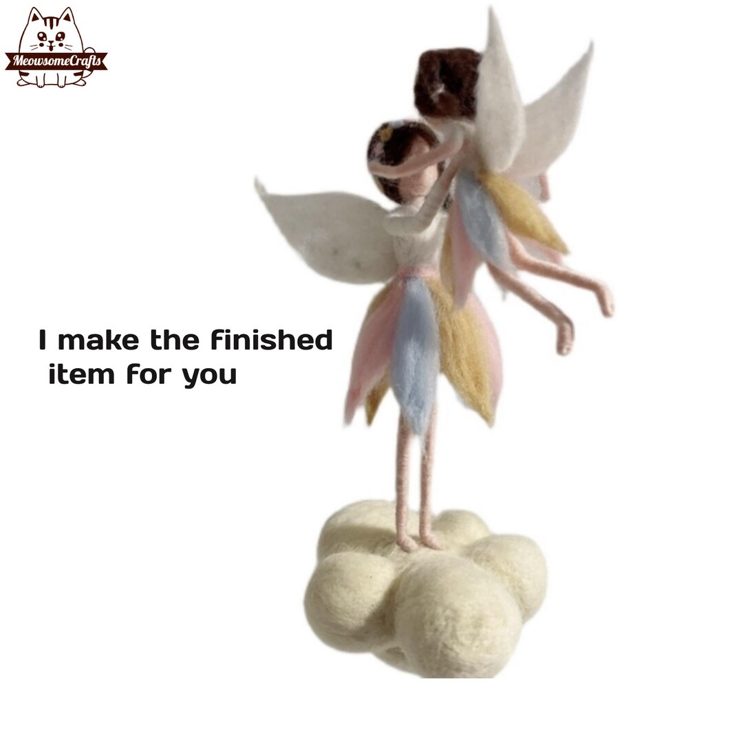 Handmade Finished | Flower Petal Dress Fairy Mother Kid | Felted Fairy -  Etsy