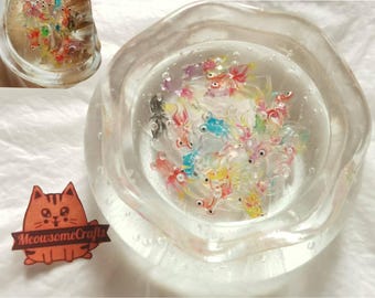 Fish Bowl Fish Squishy Squeezable Stress Relief Sensory Fidget Toy