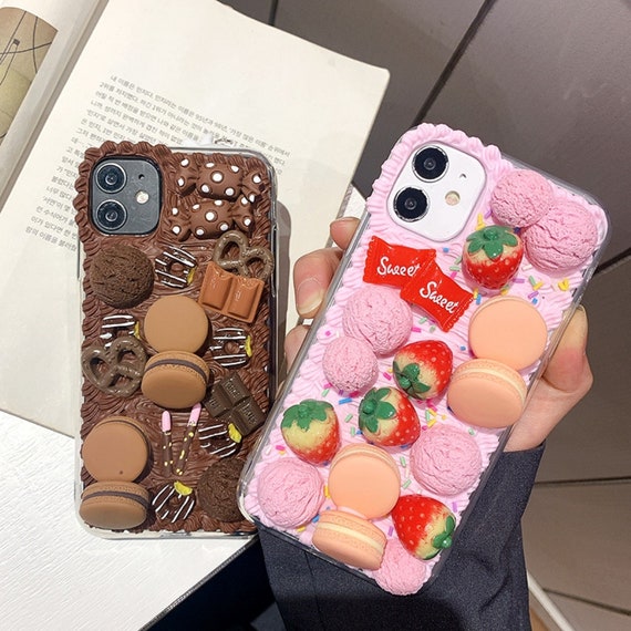 Decoden Phone Case DIY Kit Chocolate Strawberry Ice Cream Cookies