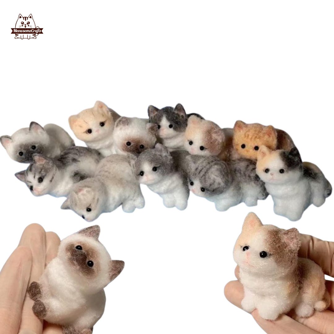 Furry Kittens Cats Keychain Squishy Squeezable Stress Relief Sensory Photo Inspiration
