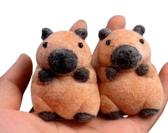 ふわふわカピバラのスクイーズ動物型ストレス解消感覚刺激おもちゃ
