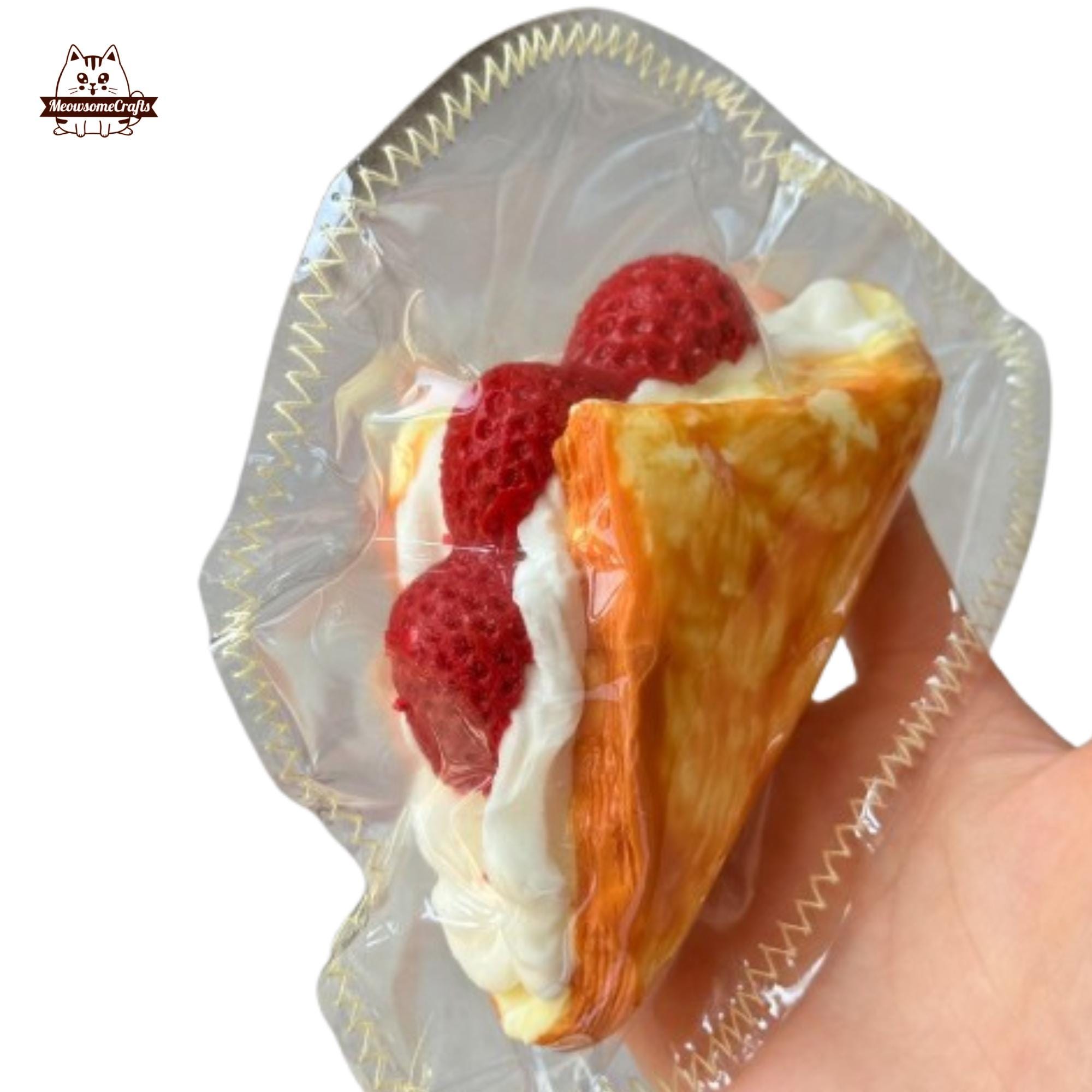 Triangular Muffin Strawberry Triangle Muffins Cake Squishy Squeezable Stress Relief ...