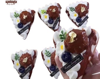 ミントチョコレートケーキスライスタバスクイーズおもちゃ、かわいい