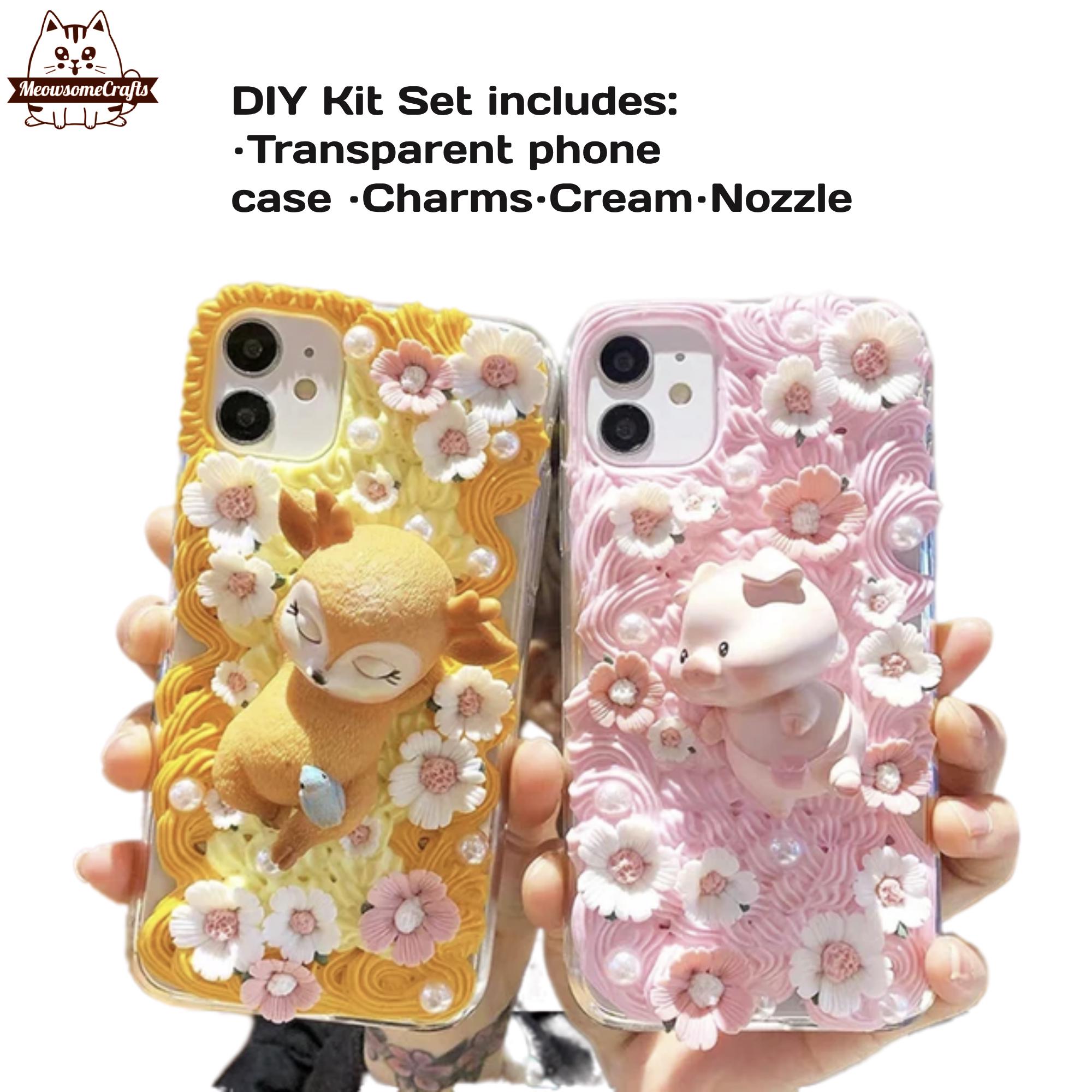 Kit DIY étui Téléphone Décor Fleurs (marguerites, Tournesols) - Avec Breloques Et Miroir - Multicolore