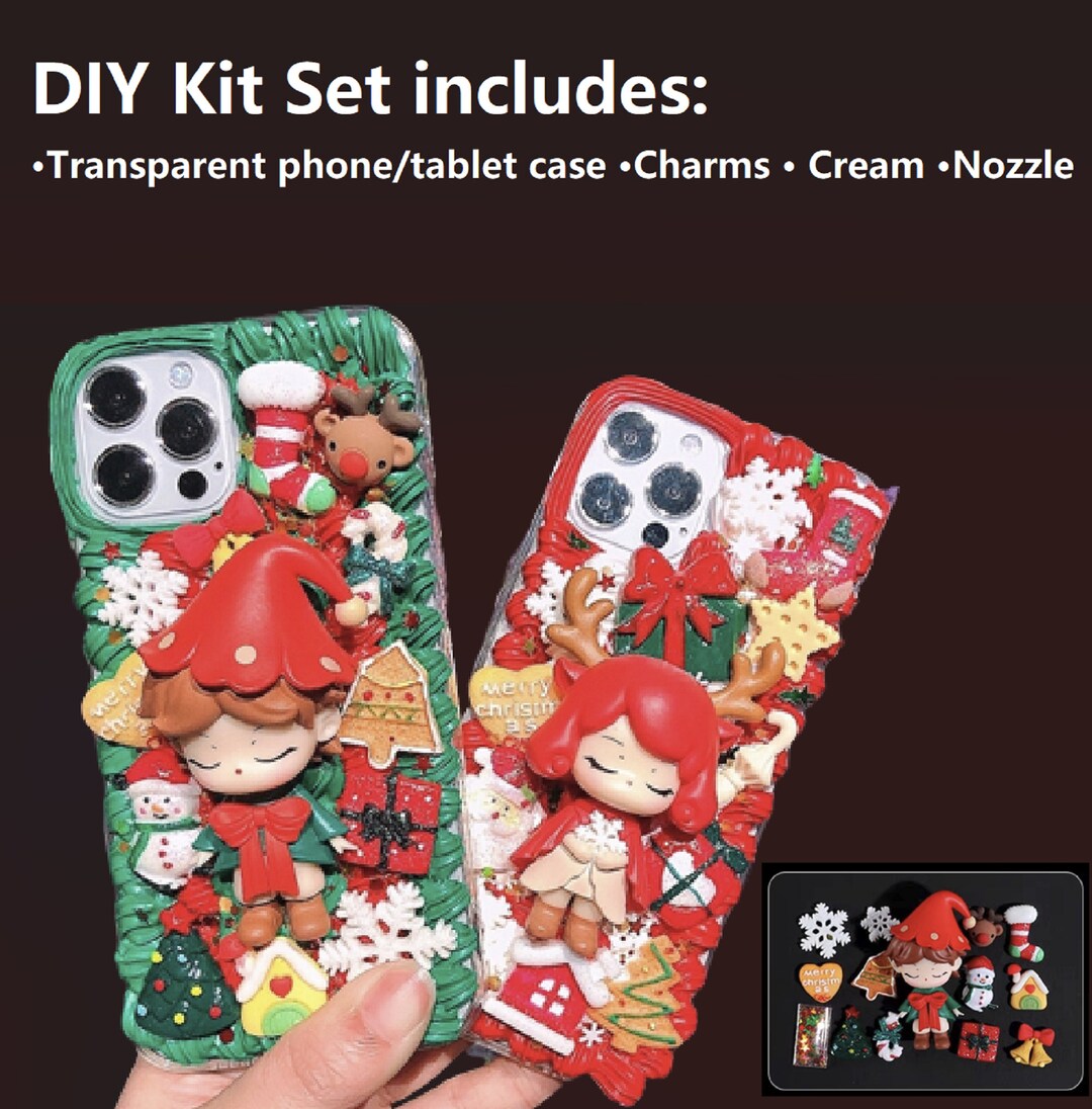 Decoden Phone Case DIY Kit Christmas Tree Santa Sleigh Reindeer
