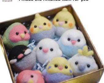 Handmade Finished | Baby Birds Penguin Lovebird Parrot | Needle Felted Animals