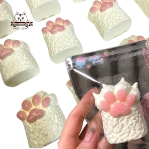 Soft Cat Paw Taba Squishy Squeezable Anxiety Stress Relief Sensory Fidget Toys Washable