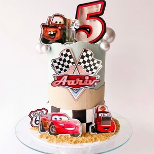 Cars cake topper set, cars party decor