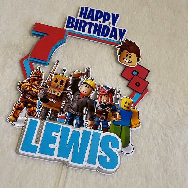 Roblox Cake Topper Roblox Party Decor - Etsy