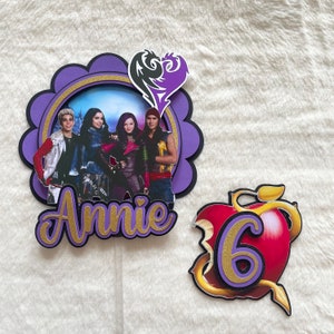 Descendants cake topper, descendants party decor