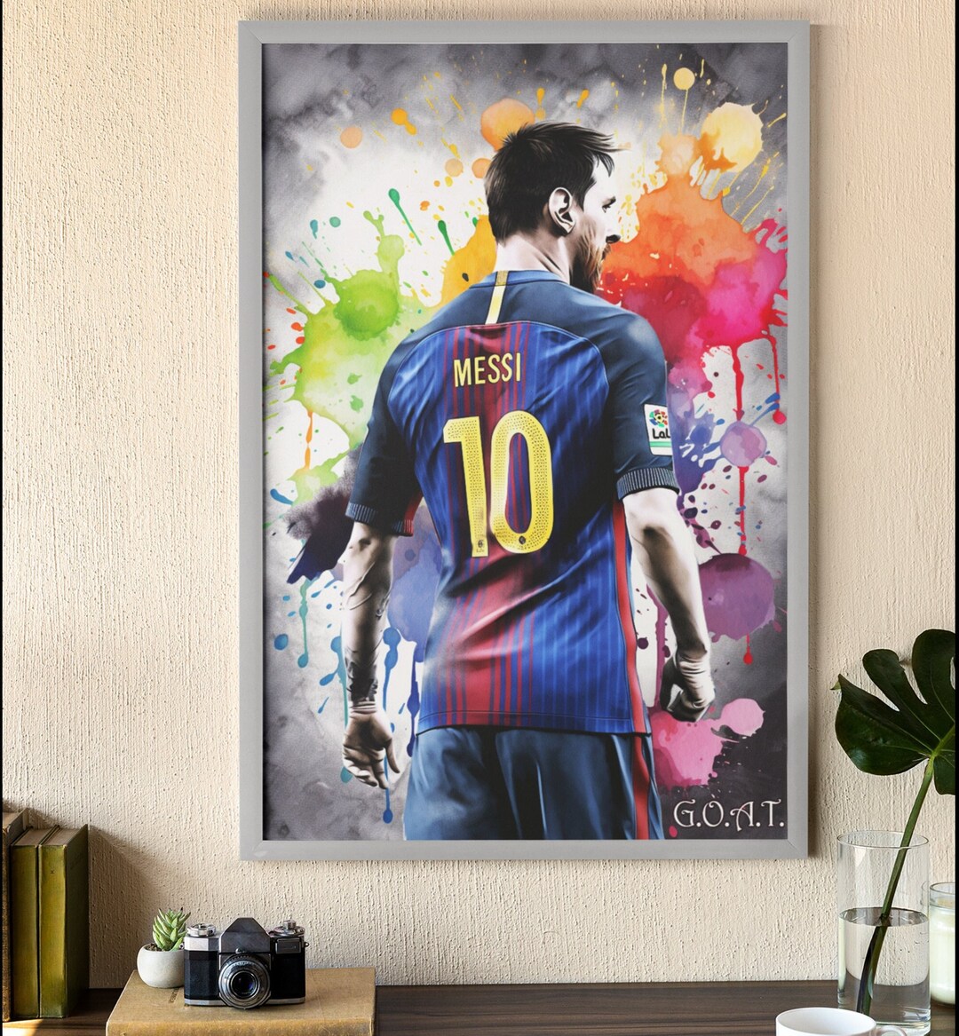 Lionel Messi Football Legend Wall Art Print Digital Download Etsy