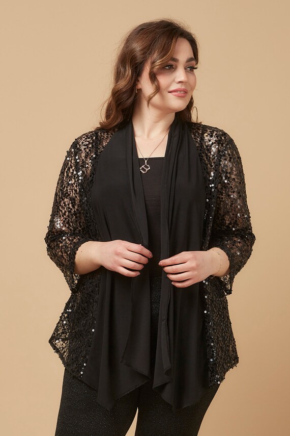 Plus size sequin jacket deals