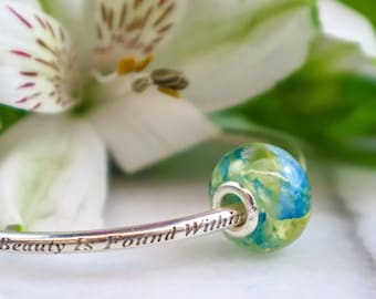 Personalised Wedding Resin Pandora Style Bead | Flower Preservation Keepsake