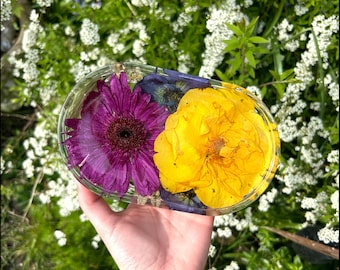 Personalized Resin Flower Preservation Trinket Dish: Wedding Keepsake Funeral