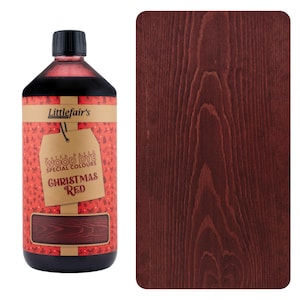 Holzpenetrierende Beize Auf Wasserbasis Für Alle Holzarten - Weihnachtsrot - Perfekt für Heimwerker, Bastelprojekte und einzigartige Möbeloberflächen