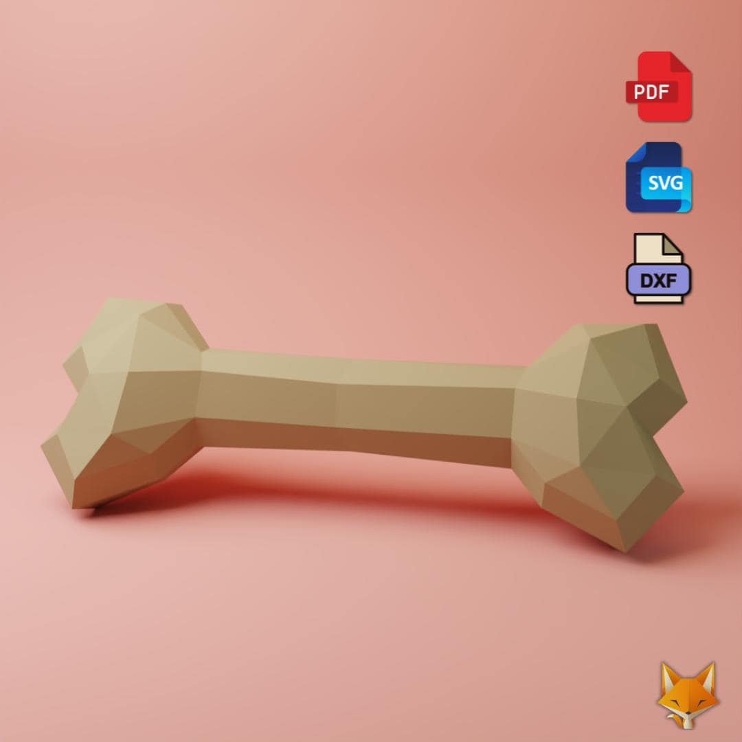 3D Bone Papercraft Model Template, DIY Kids Craft (pdf, Svg, Dxf) - Etsy UK