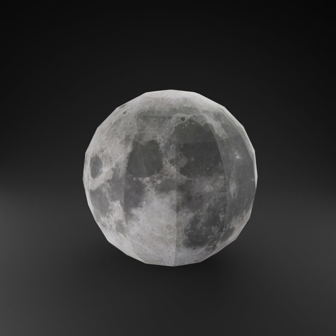 3d MOON Diy Model Paper Craft TEMPLATE in Pdf, Dxf and Svg Format, Kids ...
