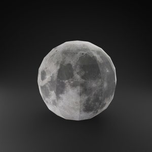 3d MOND DIY Modell Papiermodell VORLAGE In Pdf, Dxf und SVG Format, Bastelaktivitäten für Kinder, Papiermodelle