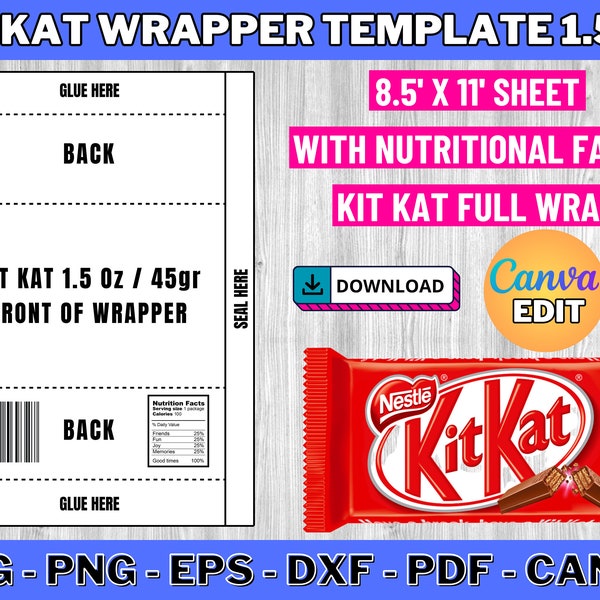 Kit Kat Wrapper Etsy