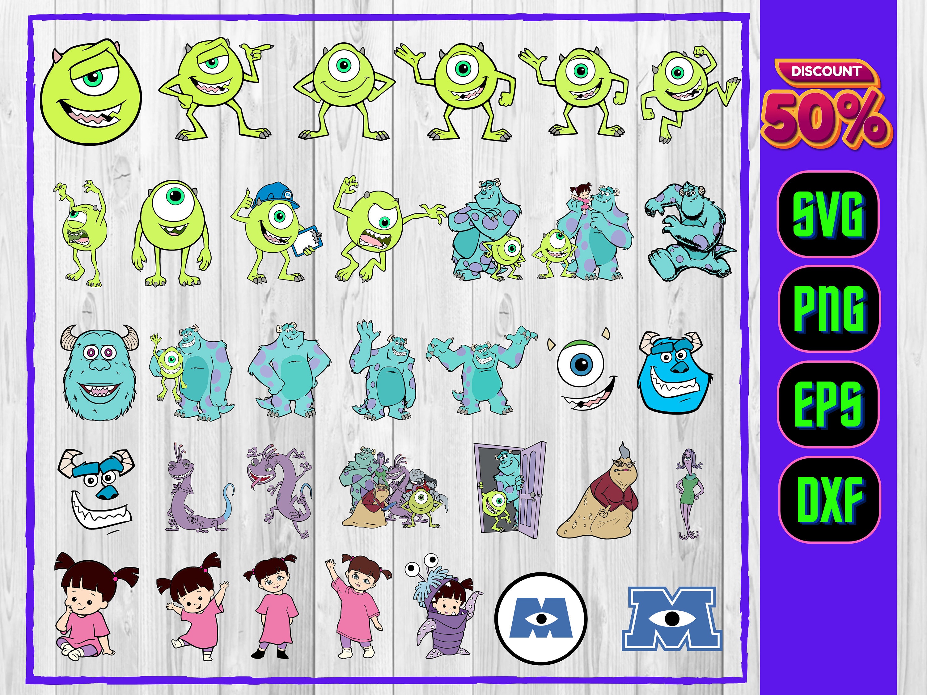 Monster Inc Svg Monster Inc Png Cut File for Cricut - Etsy Australia