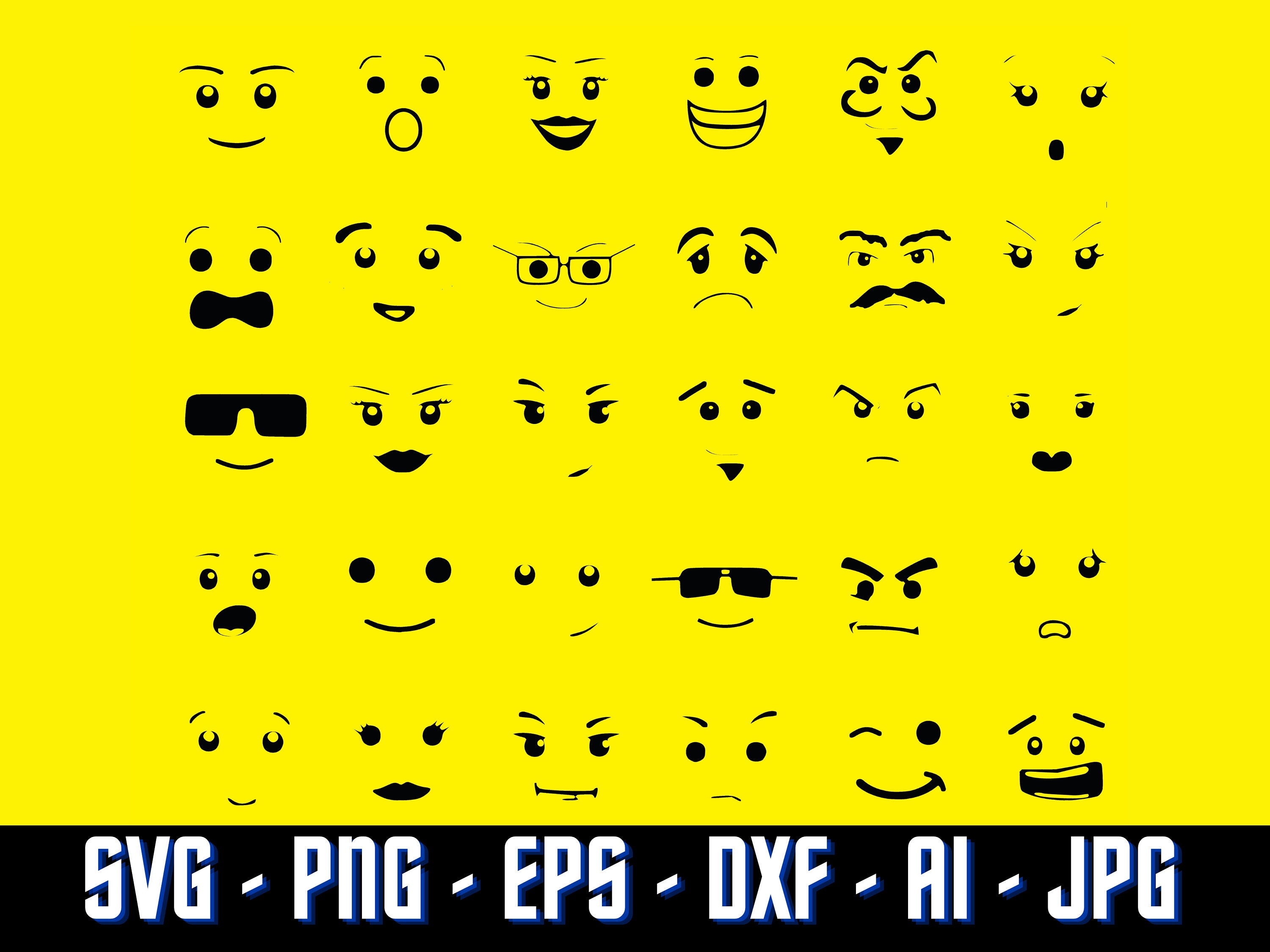 Lego Faces Expressions
