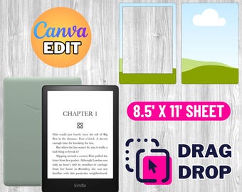 Kindle Paperwhite 11th Template, Kindle Skin Template, Clear Case Insert Template, E-reader Template, Paperwhite Sublimation Template