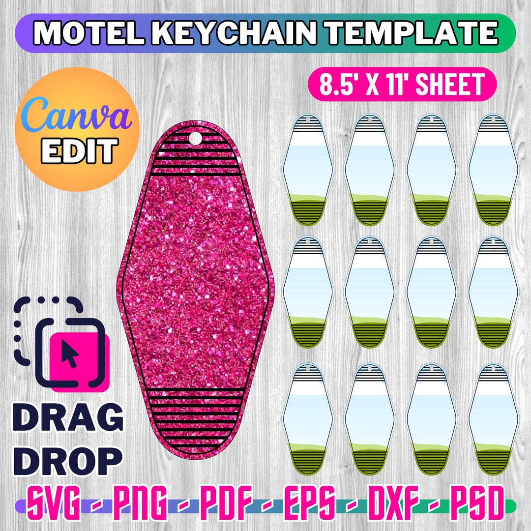 Motel Keychain Template Motel Keychain Svg Hotel Keychain Svg