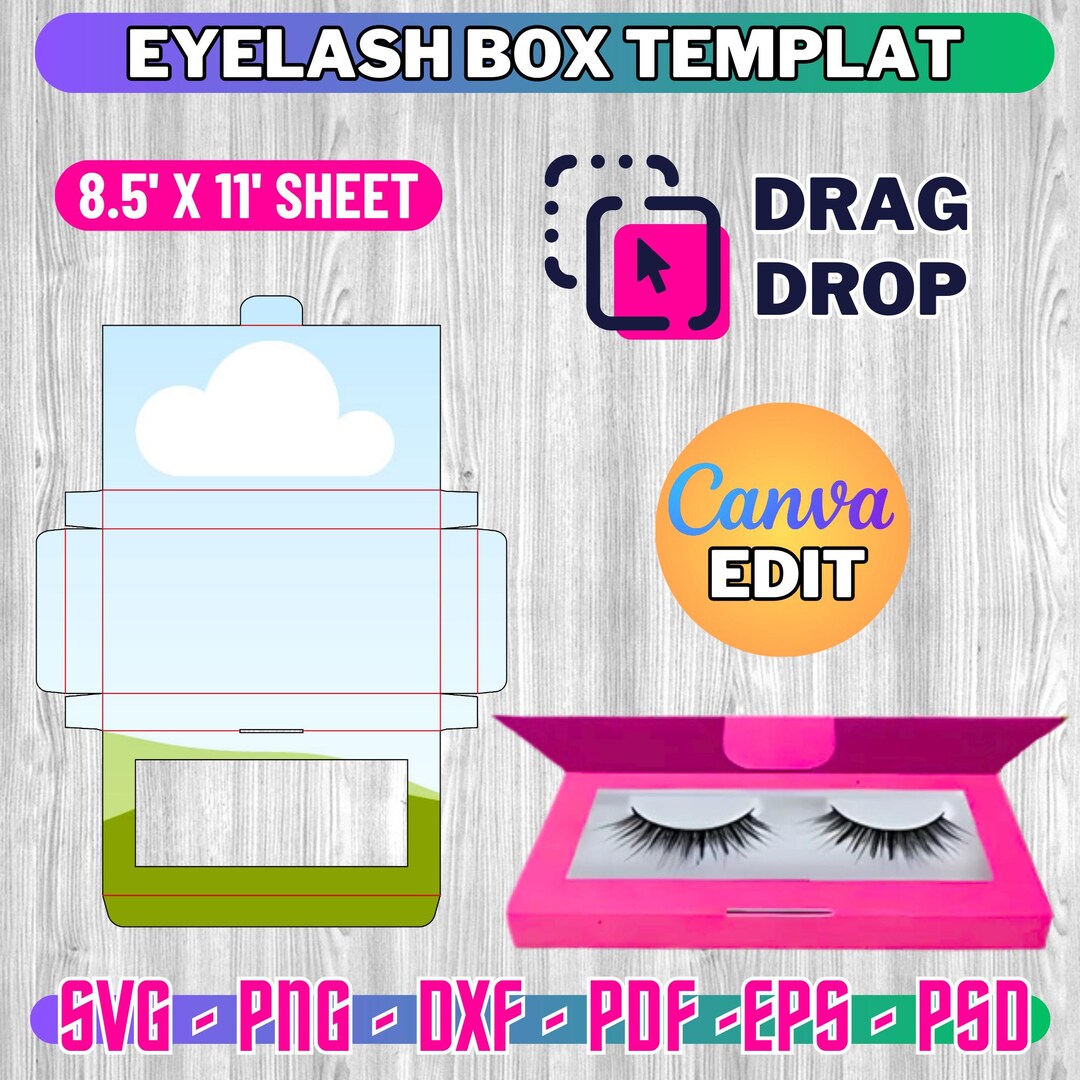 Eyelash Box Template Lash Box Template Lash Box Svg Custom Lash Box Eyelash Box Template Lash Box Template Lash Box Svg Custom Lash Box