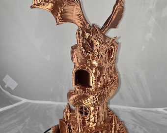 Drachen Würfelturm - 3D Gedrucktes RPG Zubehör für Dungeons and Dragons, Pathfinder und TTRPGs