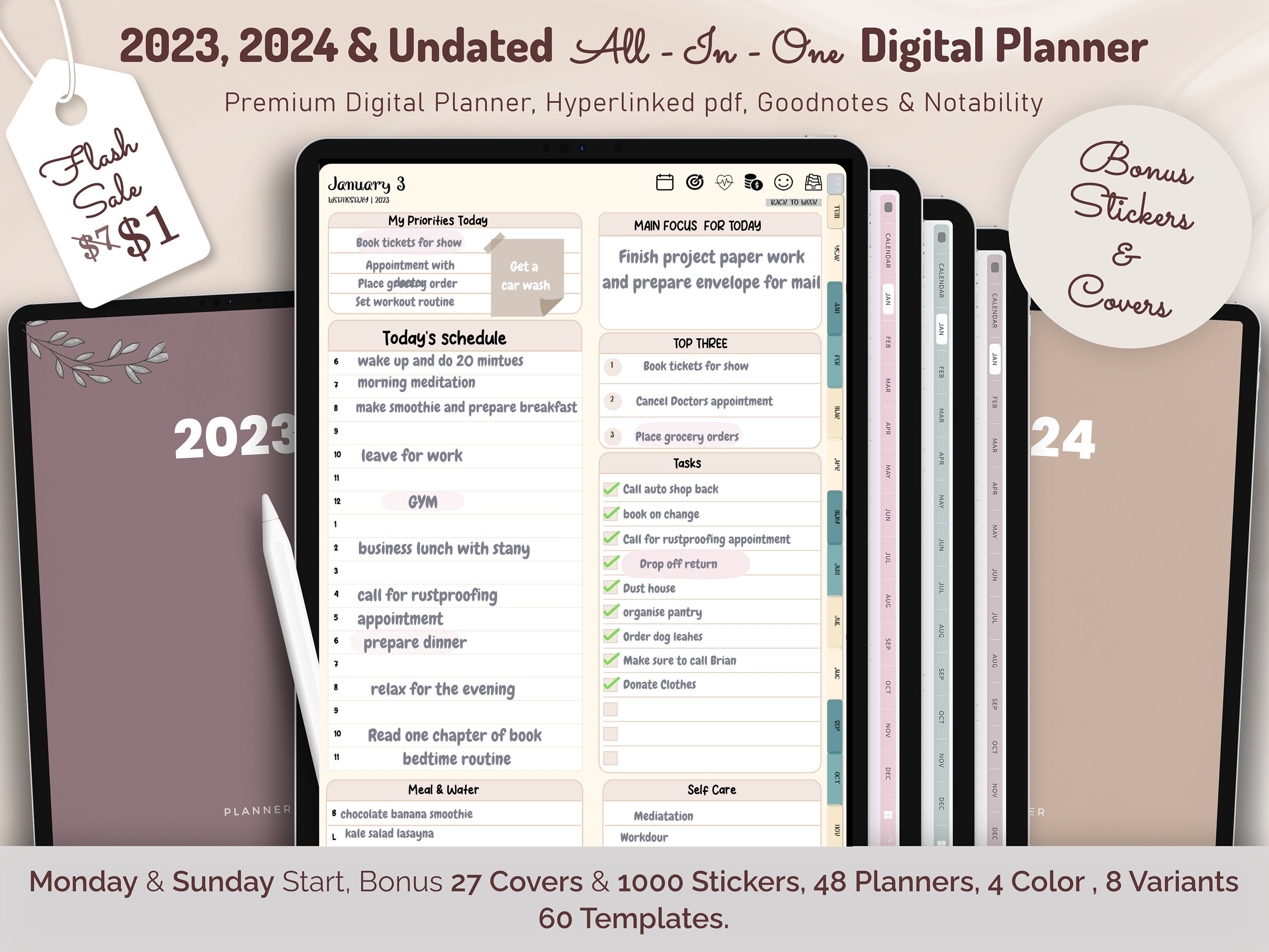 2023 2024 Boox Note Air Ultimate Planner Hyperlinked Etsy Singapore