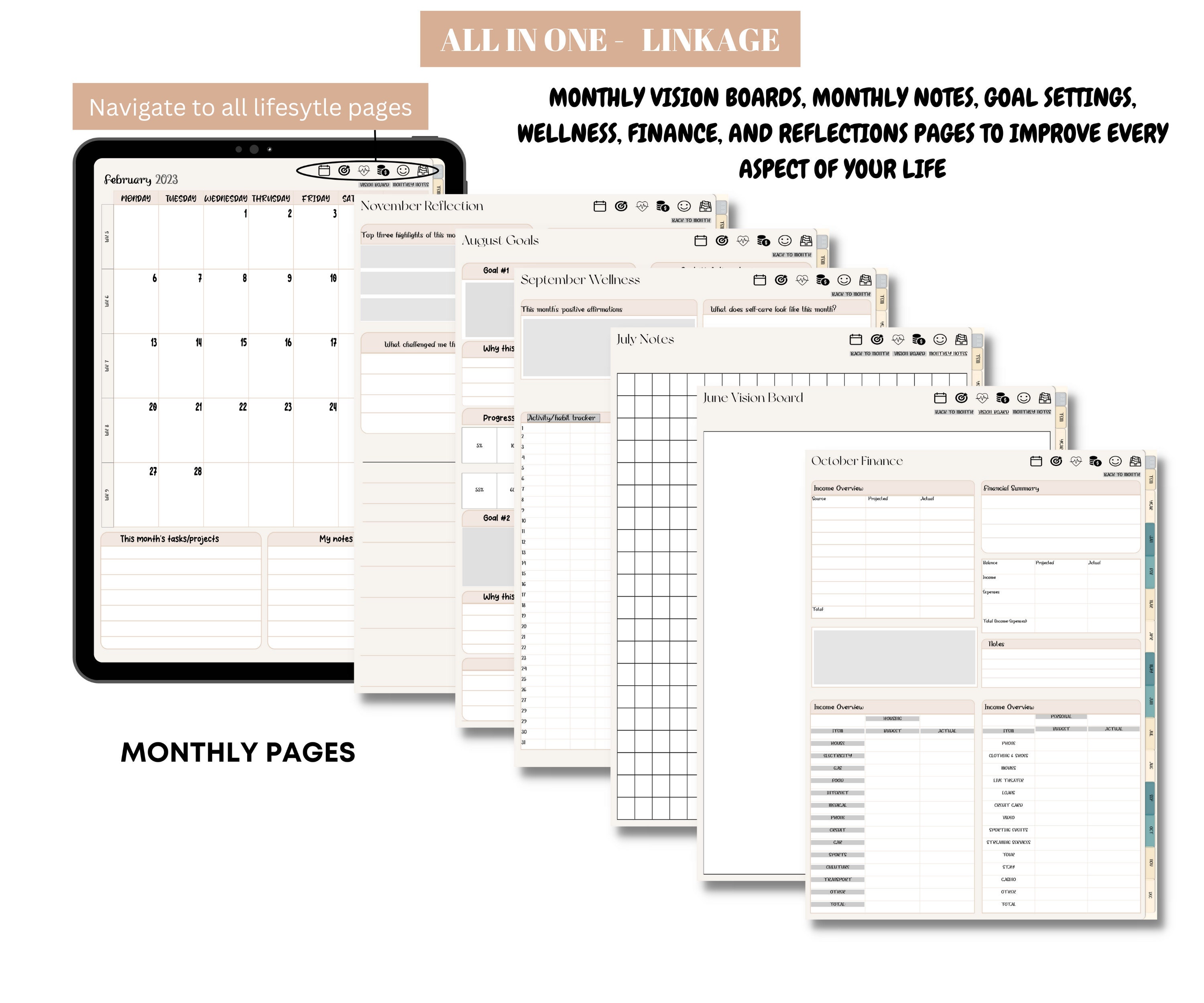 Kindle Scribe Ultimativer Planner 2023 2024 digitaler Etsy.de