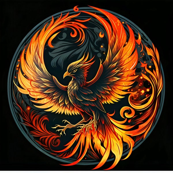 Digital Art Print: Phoenix Profile Picture - Instant downloadable high-resolution JPG file