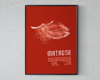 MATADOR – Movie Poster | Red Version | Inspired by Pedro Almodóvar Film | Limited Edition | Movie Art Print | Wall Art