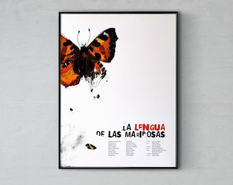Butterfly | La lengua de las mariposas | Movie Poster | Inspired by José Luis Cuerda Film | Limited Edition | Movie Art Print | Wall Art