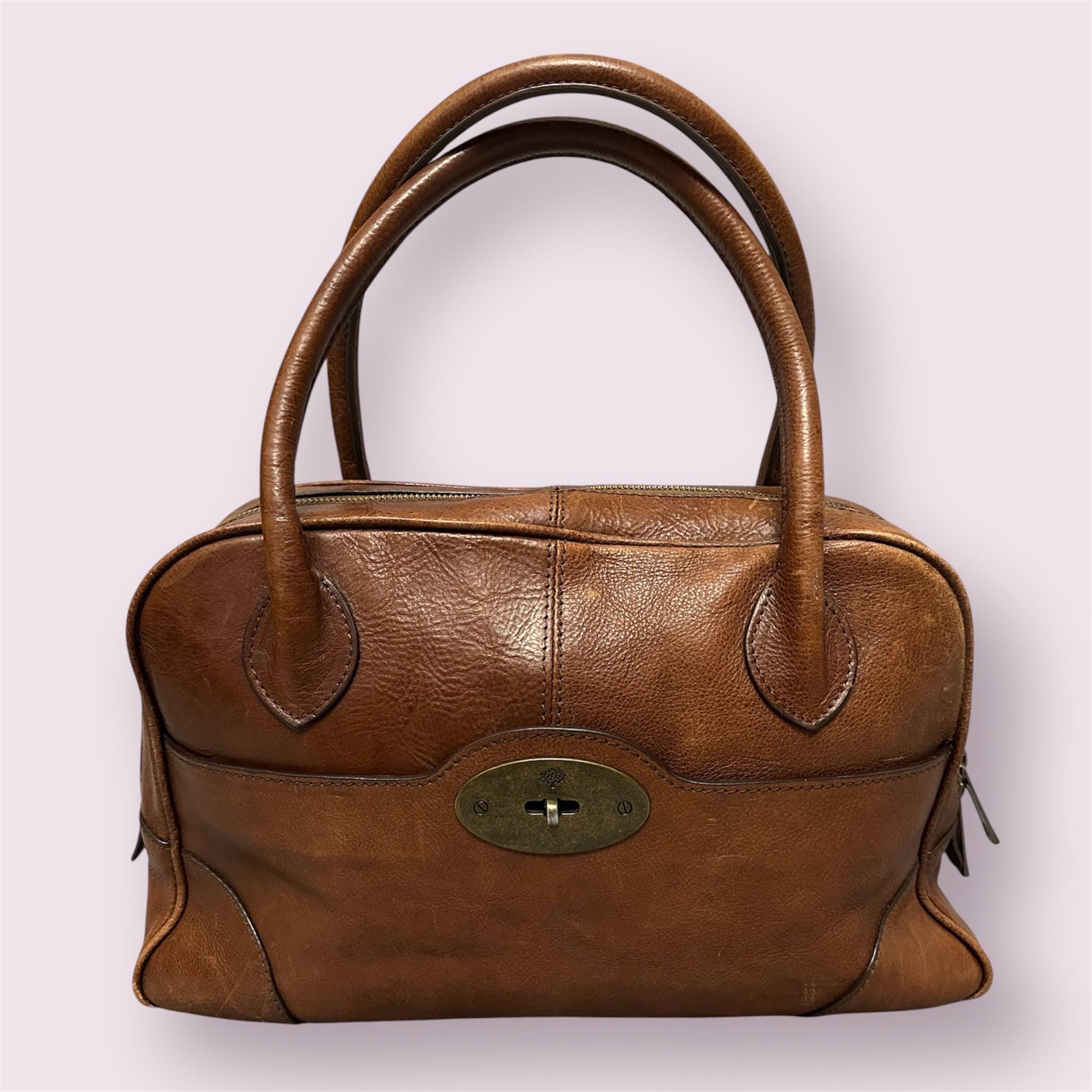 MULBERRY Rachel Vintage Brown Leather Handbag Size Large - Etsy UK