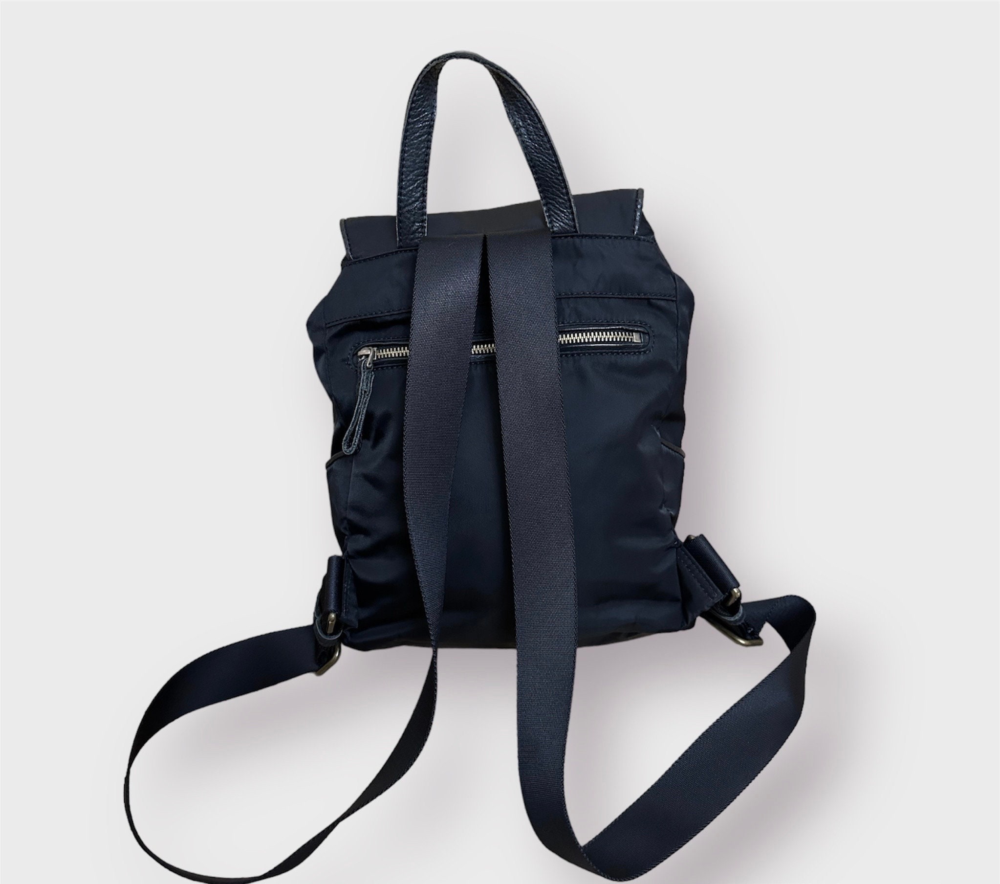 LIEBESKIND BERLIN Black Nylon/leather Womens Backpack Sz  display picture 3