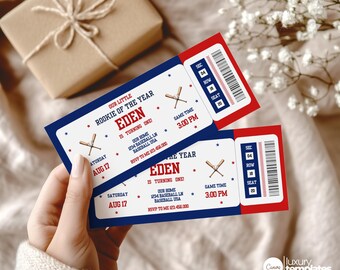 Baseball Ticket Einladung, Baseball Geburtstag, Baseball-Babyparty, Rookie des Jahres, All Star, Baseball Party Dekoration, Telefon einladen