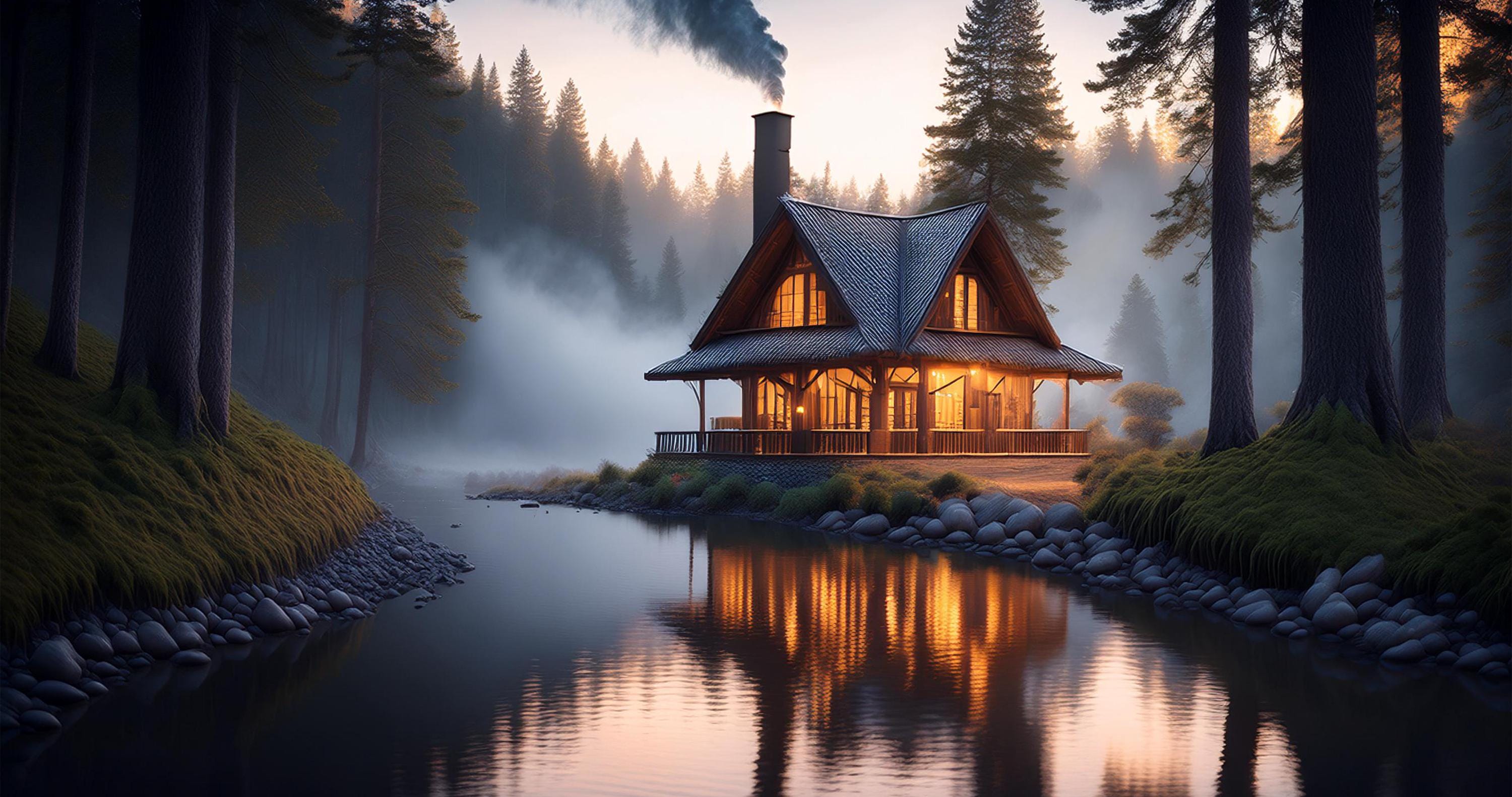 Cozy Cabin Wallpaper: 4K Rustic Forest Escape (digital Download) - Etsy